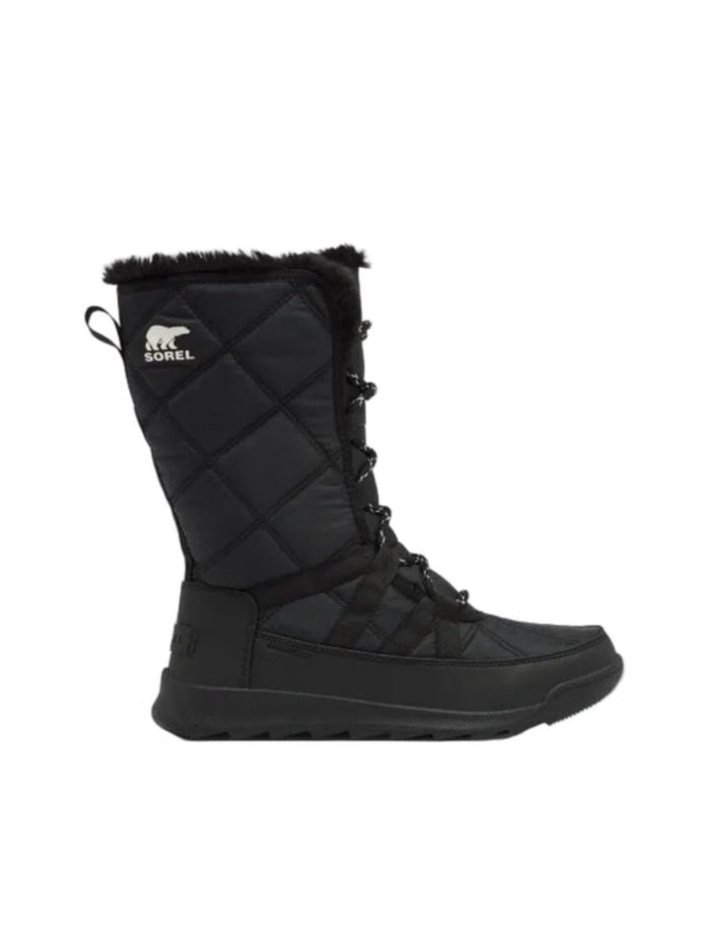 SOREL Women's Black Quilted Lace-Up Winter Boot